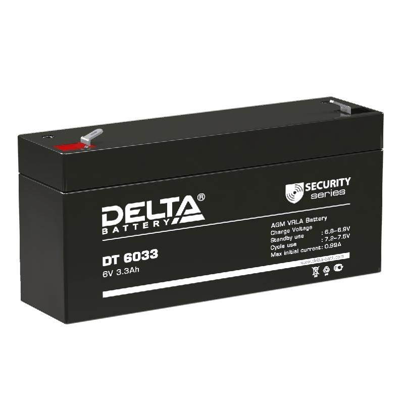 Аккумулятор ОПС 6В 3.3А.ч код DT 6033 (125мм) Delta ( 1шт. ) #1