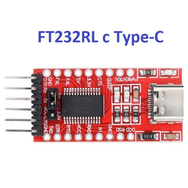 Конвертер-преобразователь USB-UART TTL FTDI FT232RL с Type-C - купить с ...