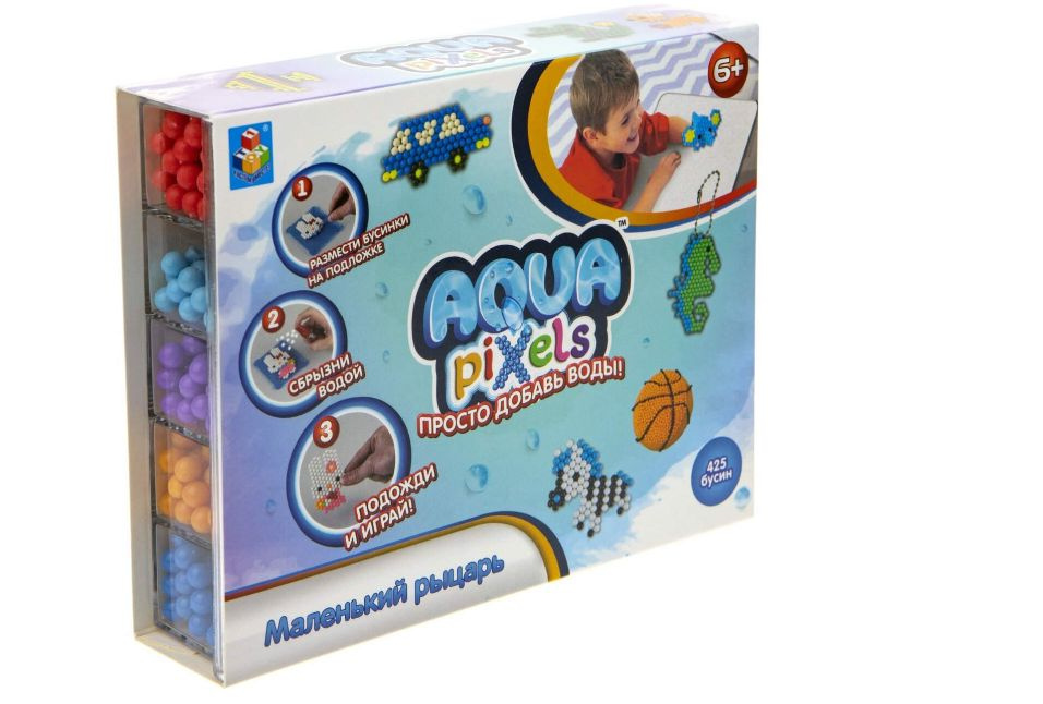 Настольная игра 1toy Aqua Pixels Маленький рыцарь,425 дет, 13x10 5x3см, 2 шт.  #1