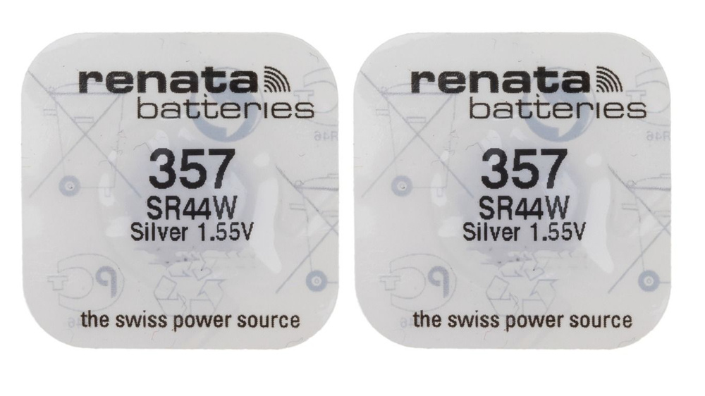 Батарейка Renata 357 (SR44W) Silver Oxide 1.55V 2 шт Швейцария #1