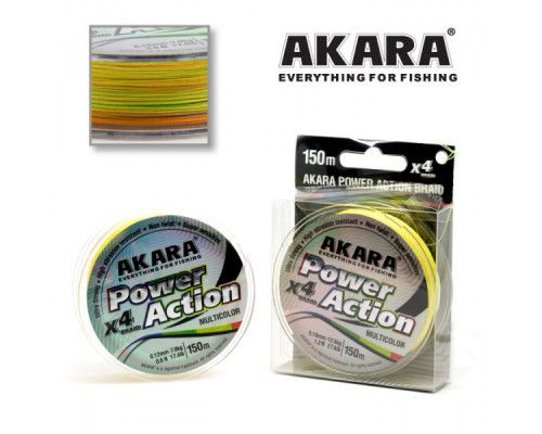 Шнур Akara Power Action X-4 Multicolor 150 м 0,20 #1