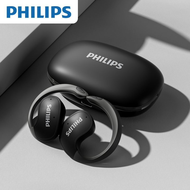 Philips Наушники беспроводные с микрофоном, Bluetooth, USB Type-C, черный  #1