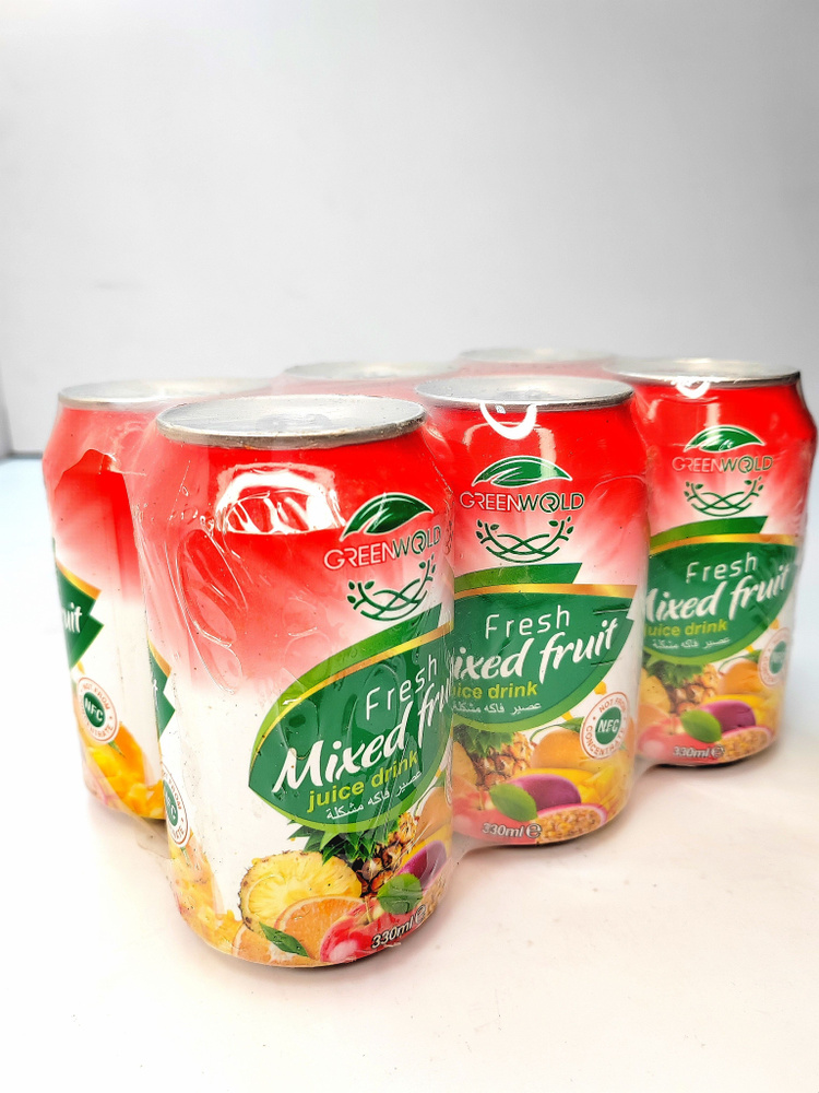 Green World, Вьетнамский напиток сокосодержащий безалкогольный негазированный Мультифрукт, 6 шт*330 гр. #1