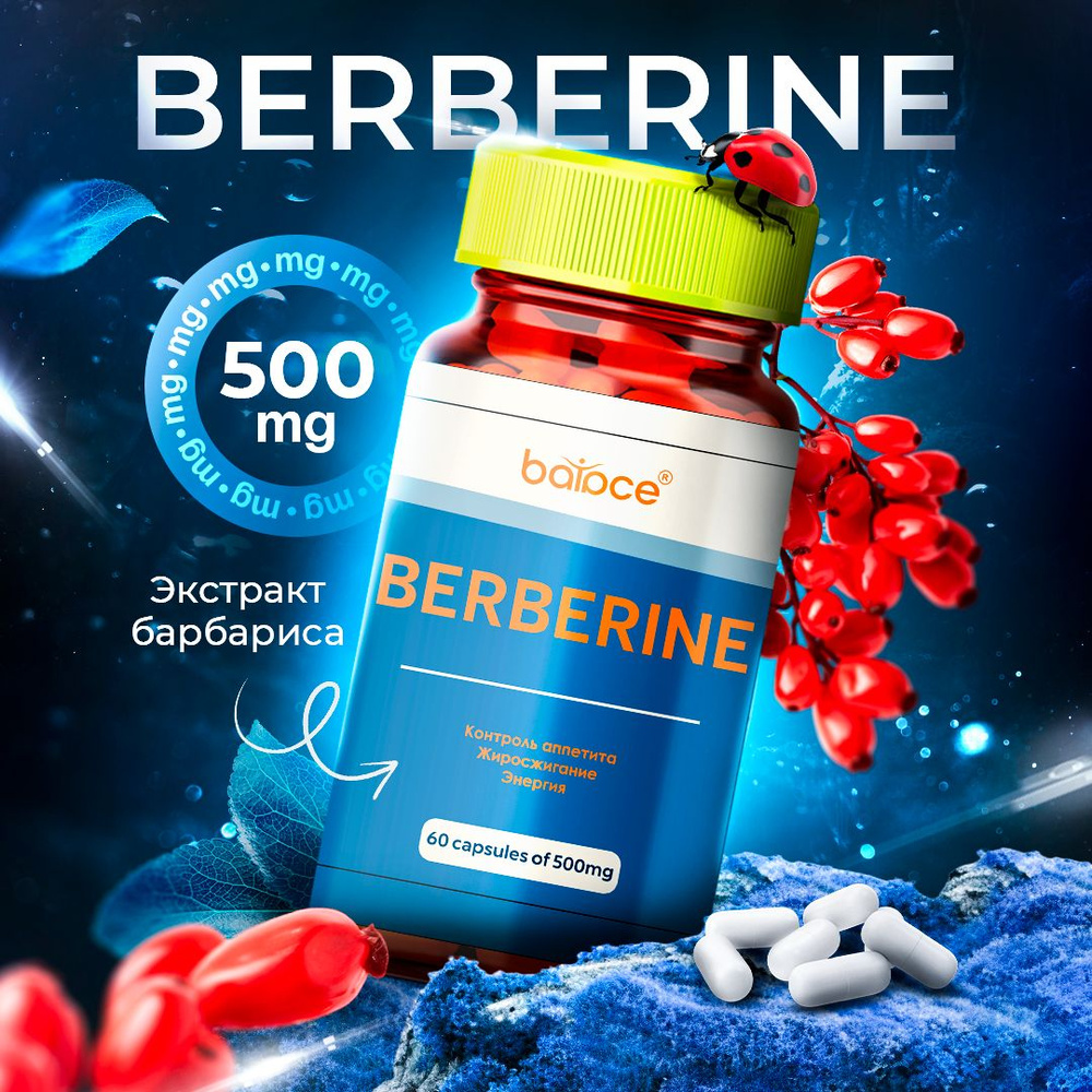 balace Berberine / Капсулы для похудения, жиросжигатель, детокс, блокатор  аппетита, обмен веществ, таблетки для похудения женщинам / 60 капсул -  купить с доставкой по выгодным ценам в интернет-магазине OZON (1560530868)