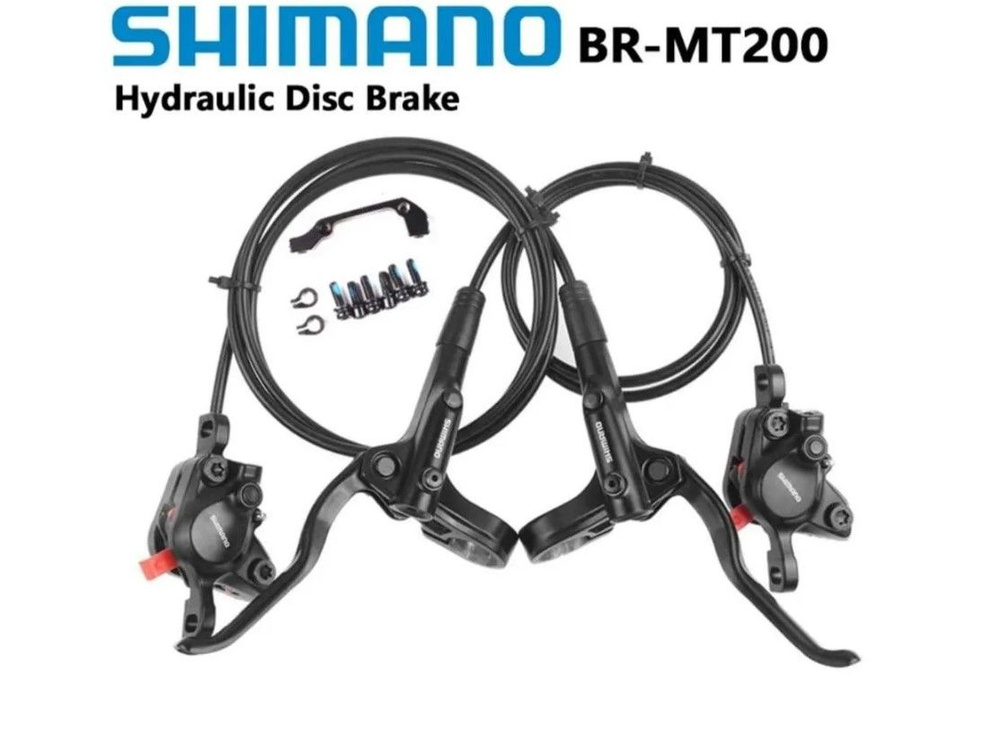 Комплект гидравлических тормозов с адаптером Shimano BL-MT200 (800/1450мм)  #1