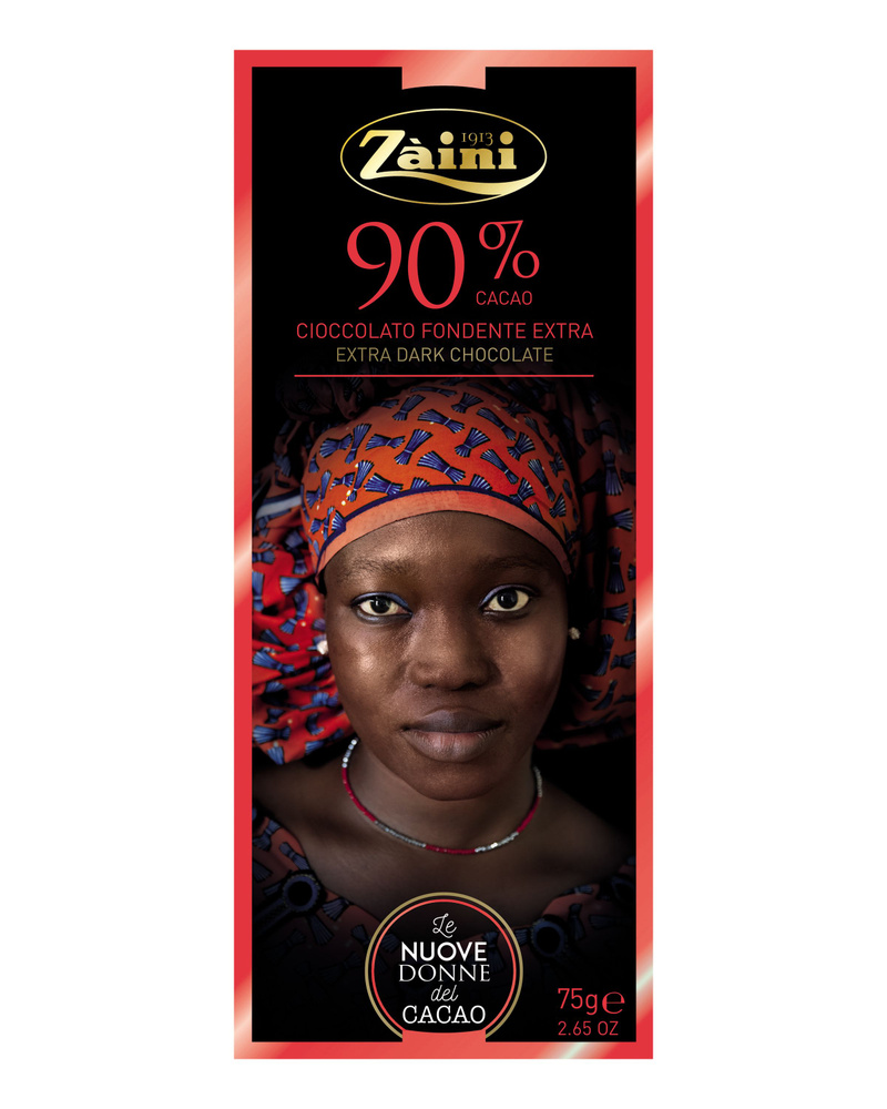 Горький шоколад Zaini 90% какао"Women of cocoa", 75г #1