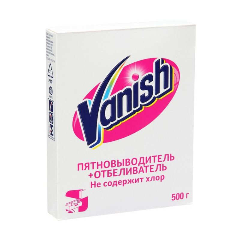 Vanish Пятновыводитель и отбеливатель для белых тканей, порошок, 500 г  #1