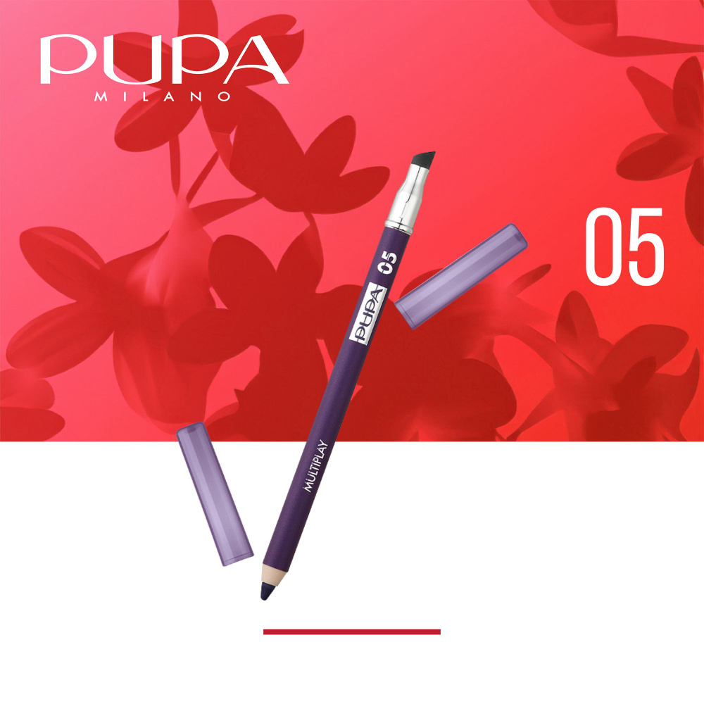 PUPA Карандаш для век с аппликатором Multiplay Eye Pencil тон 05 насыщенный фиолетовый  #1