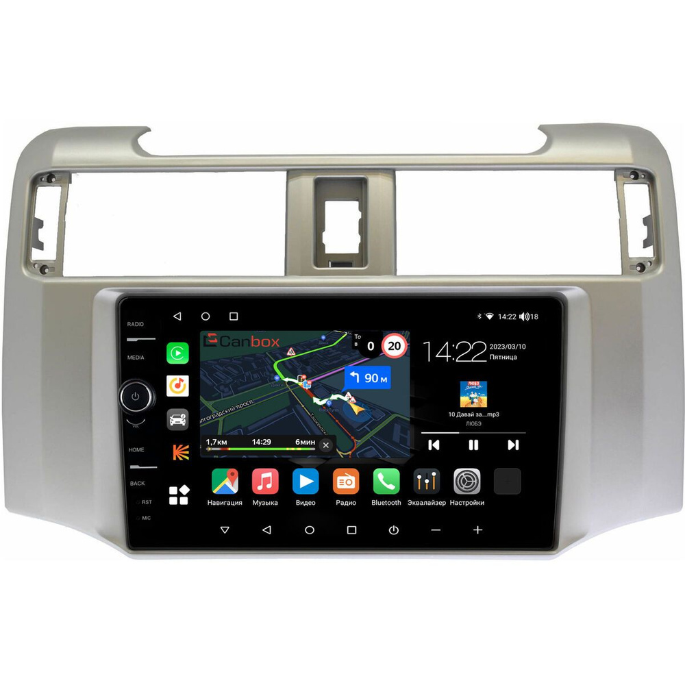 Штатная магнитола Canbox M-Line 7840-9380 для Toyota 4Runner 5 (2009-2024)  на Android 10 (4G-SIM, 2/32, DSP, QLed)Штатное место - купить в  интернет-магазине OZON с доставкой по России (1173085345)