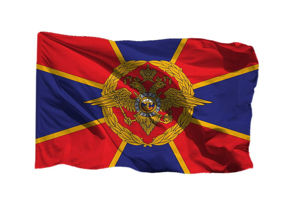 Флаг внутренних войск России 90х135 см на шёлке для ручного древка  #1