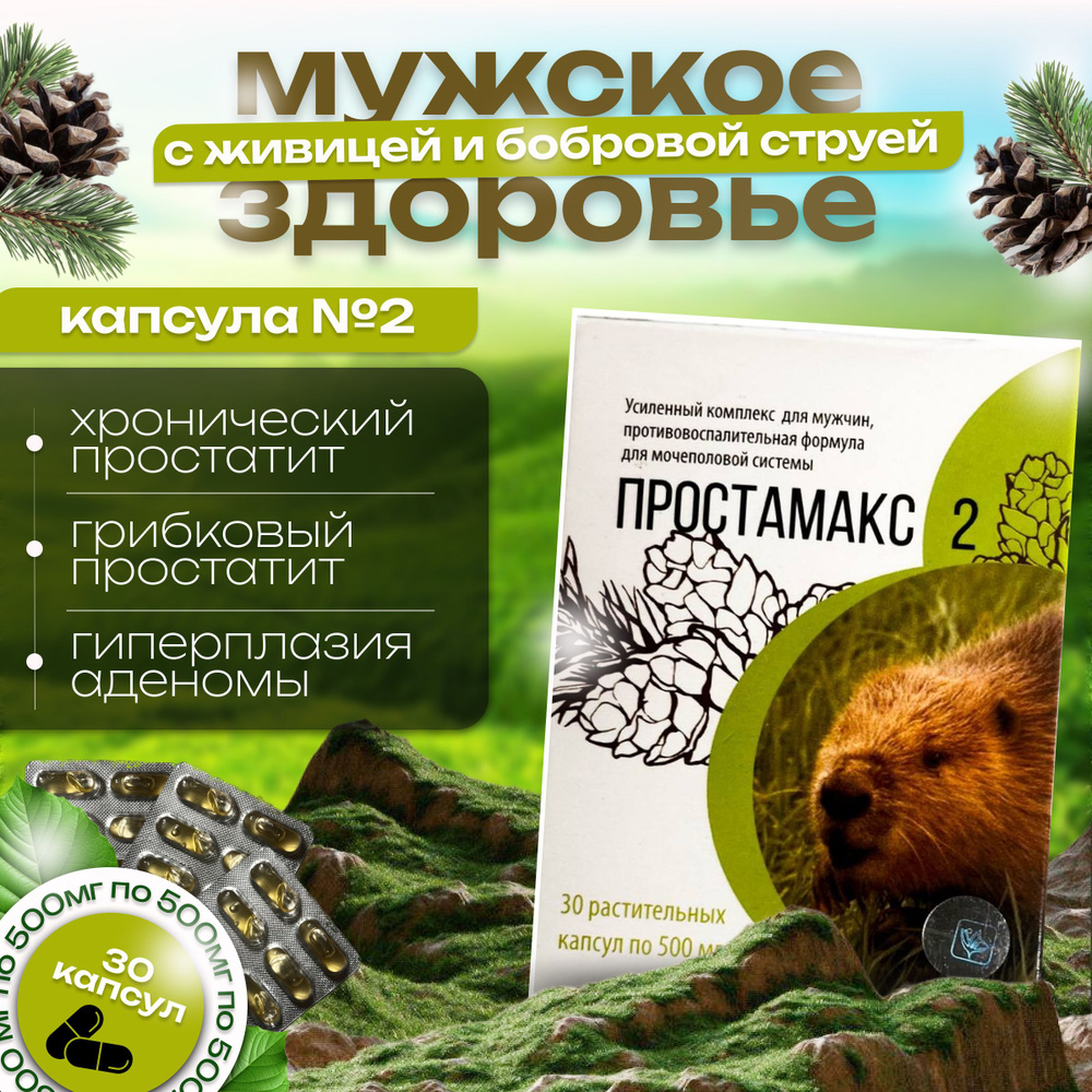 Простамакс-2 в капсулах для мужчин, от аденома простаты - купить с  доставкой по выгодным ценам в интернет-магазине OZON (592010508)