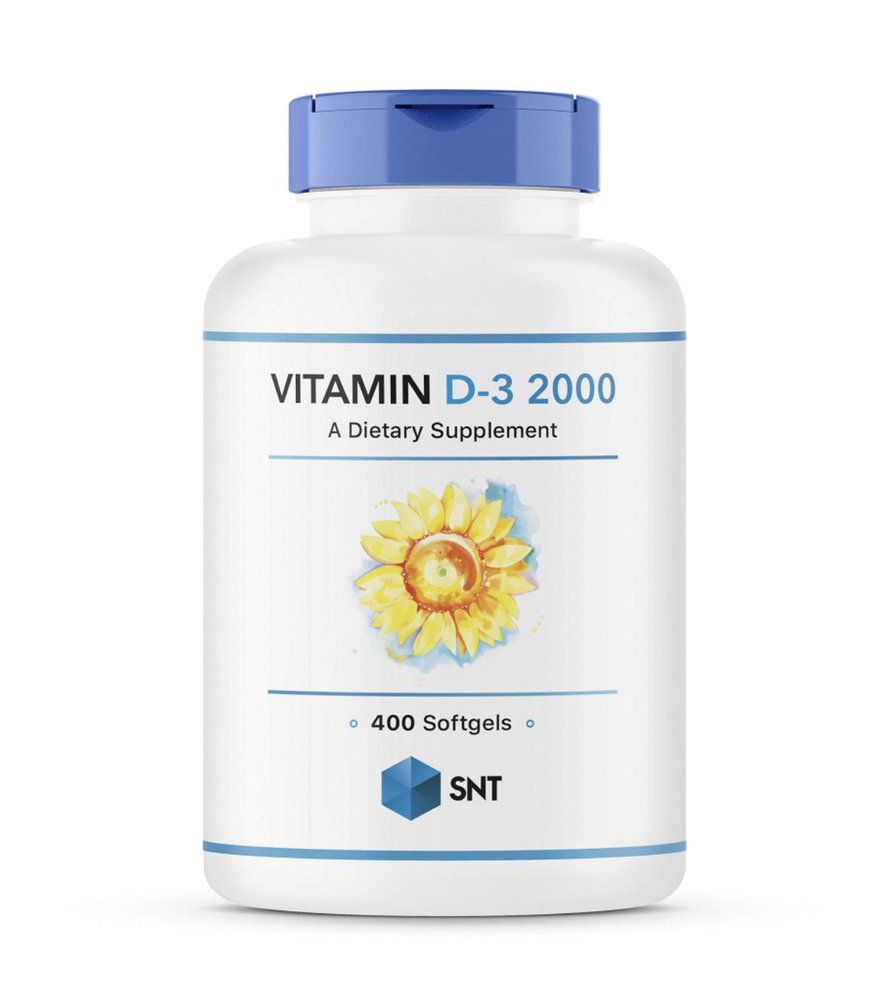 SNT, Vitamin D3, Витамин Д, 2000 МЕ, 400 капсул #1