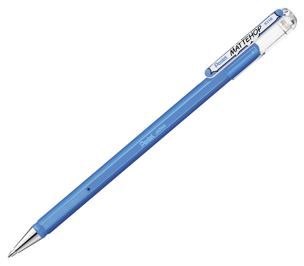 Ручка гелевая PENTEL MATTEHOP K110-VSX SKY BLUE голубые чернила #1