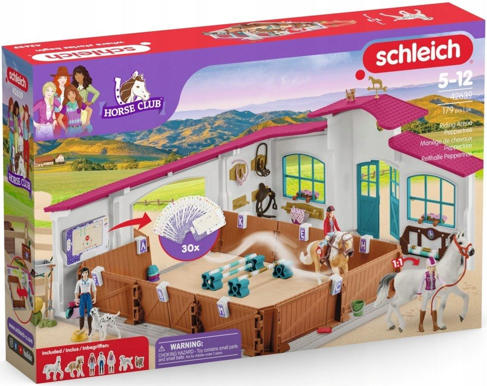 Фигурки Schleich Horse Club - Манеж для верховой езды + аксессуары - Шляйх Лошади 42639  #1