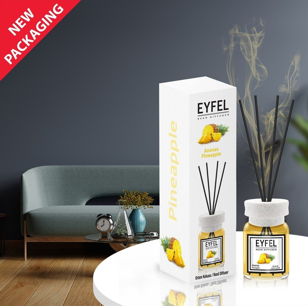 EYFEL PERFUME Диффузор Ананас, 120 мл, ароматический диффузор для дома с палочками  #1