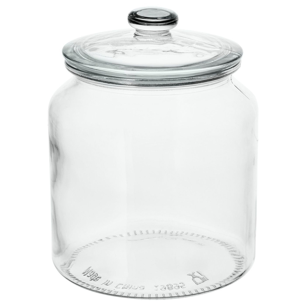 VARDAGEN Банка с крышкой IKEA, прозрачное стекло 1.9 л (40373192) #1
