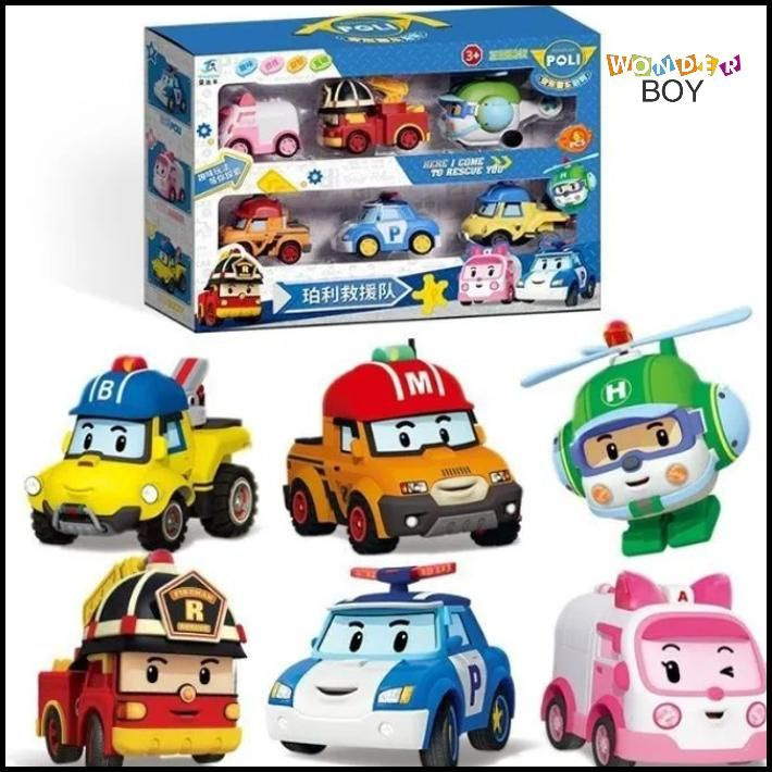 Robocar Poli Игрушечный автомобиль Полный набор из 6 #1