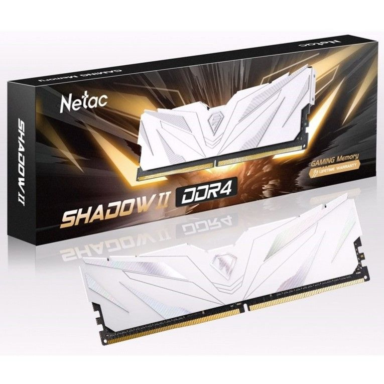 Netac Оперативная память Shadow II White with radiator 1x16 ГБ (NTSWD4P32SP-16W) #1