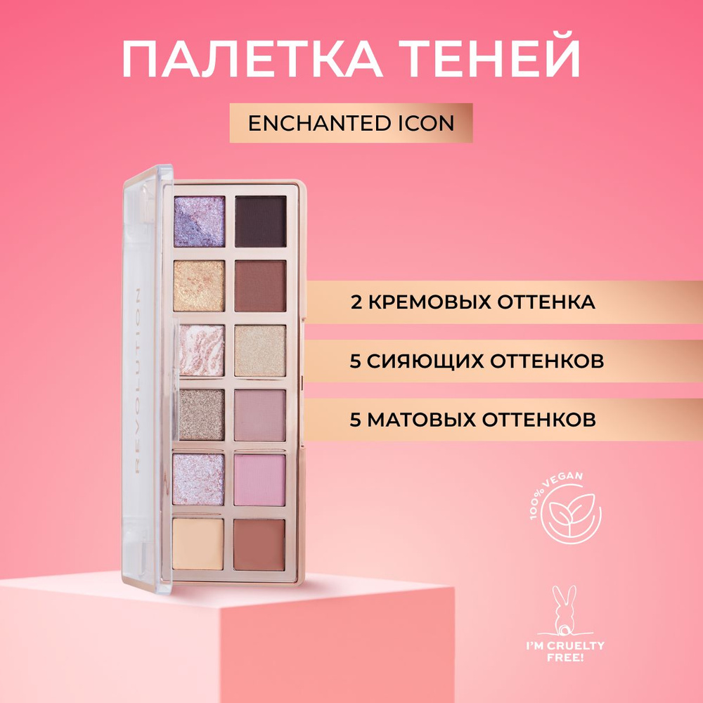 MAKEUP REVOLUTION Тени для век ICON PALETTE,палетка теней для макияжа глаз The Enchanted Icon Palette #1