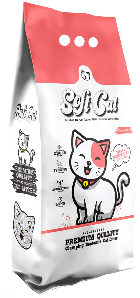 Наполнитель Soft Cat для кошек, комкующийся, без запаха, 10 л, 8.5 кг  #1