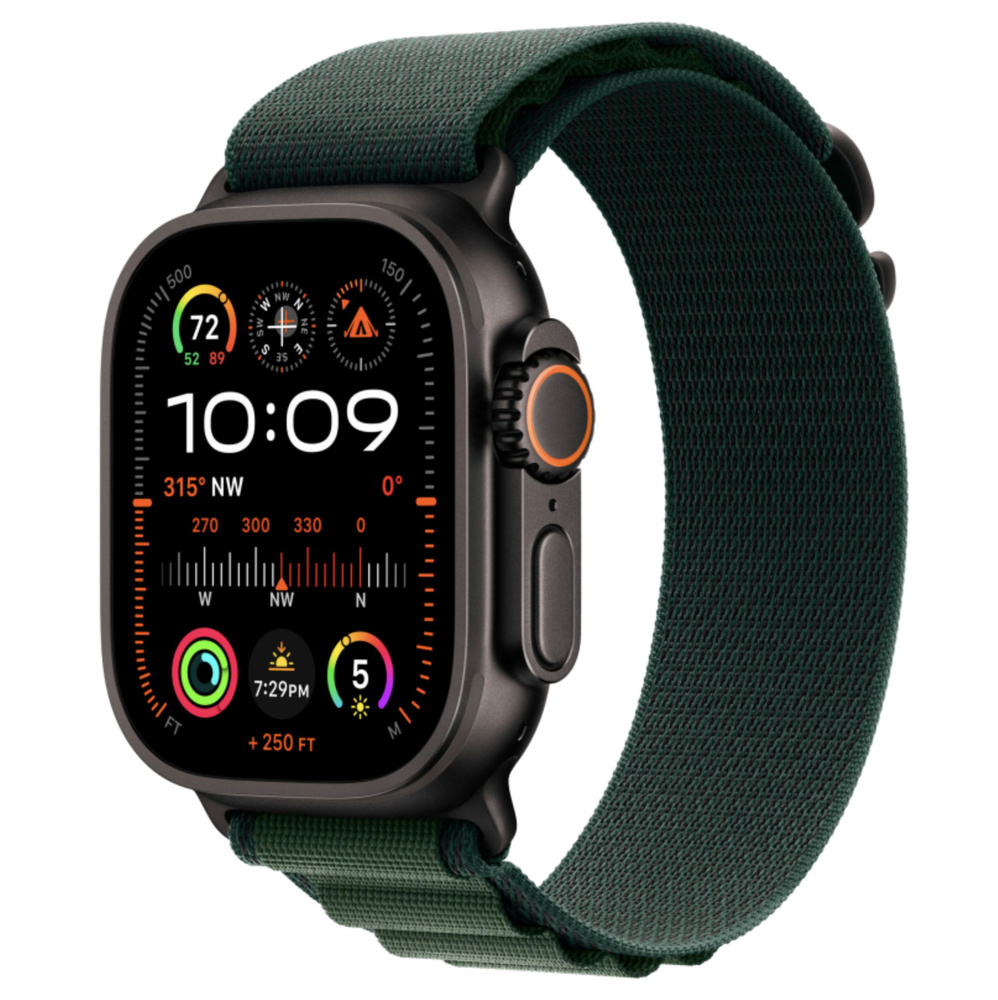 Apple Умные часы Black Dark Green M, 49mm, Black Titanium #1