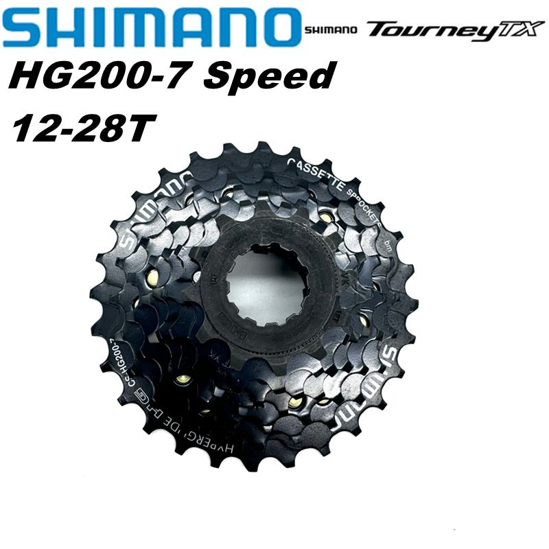 Кассета 12-28, 7 скоростей, черная, Shimano CS-HG200 #1