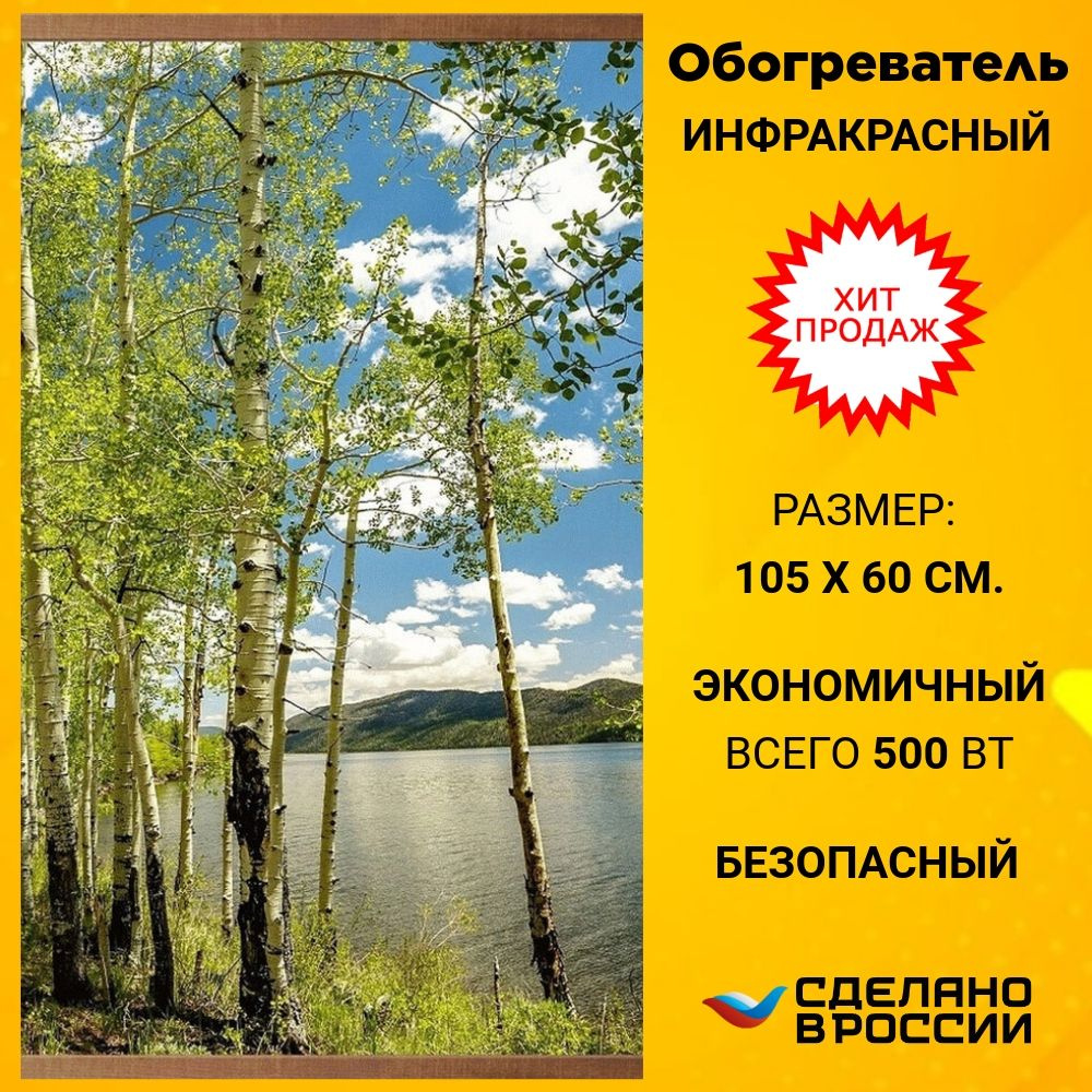 Инфракрасный обогреватель настенный Березки / Обогреватель картина на стену "Домашний очаг"  #1