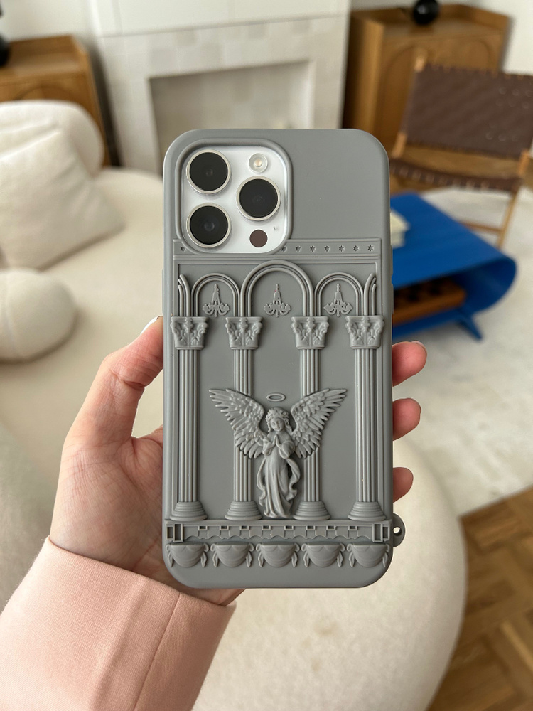 чехол на iphone 15 pro max / айфон 15 про макс Дыхание ангельской свободы 3d чехлы  #1