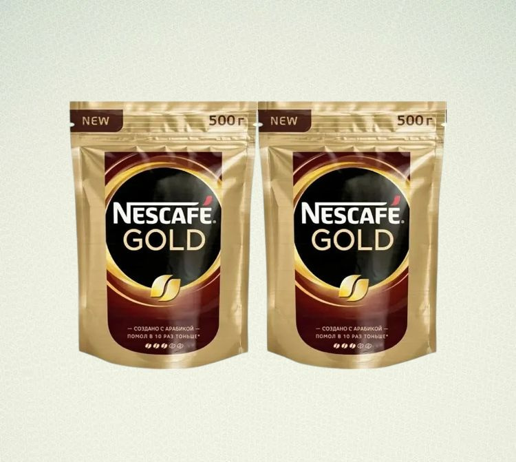 Кофе Nescafe Gold растворимый , 500 г 2шт #1