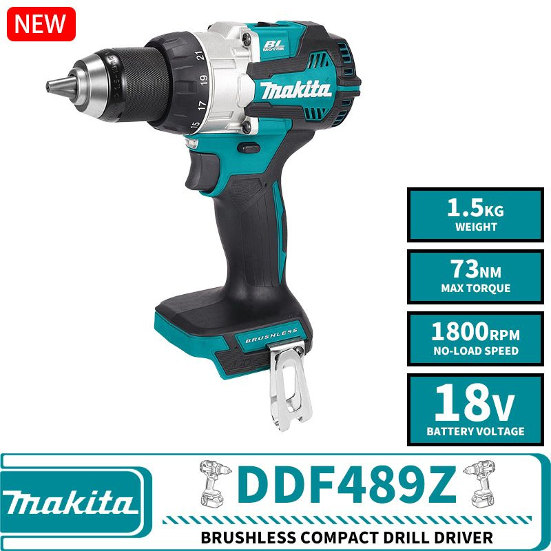 Makita DDF489Z Компактная аккумуляторная дрель-шуруповерт 18 В LXT Brushless  #1