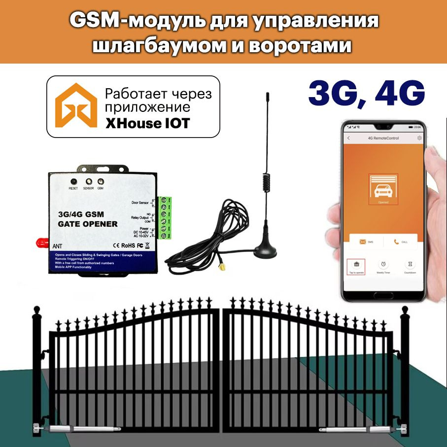 GSM-модуль 3G, 4G для управления воротами и шлагбаумом (на 300 номеров и безлимитно через приложение). #1