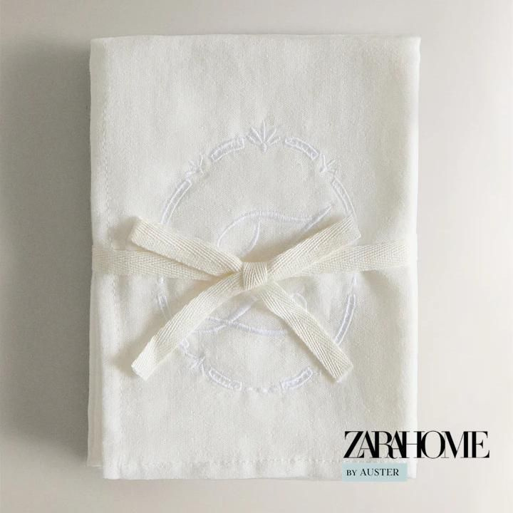 Набор детских муслиновых салфеток ZARA HOME PACK OF CHILDRENS MUSLIN CLOTHS WITH EMBROIDERED LETTER, #1