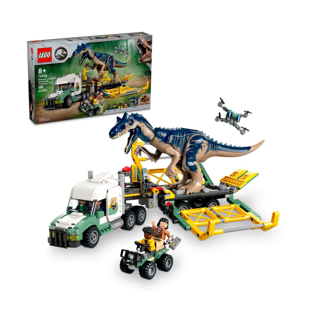 Конструктор пластиковый LEGO Jurassic World Миссии динозавров: Грузовик для перевозки Аллозавра 588 деталей #1