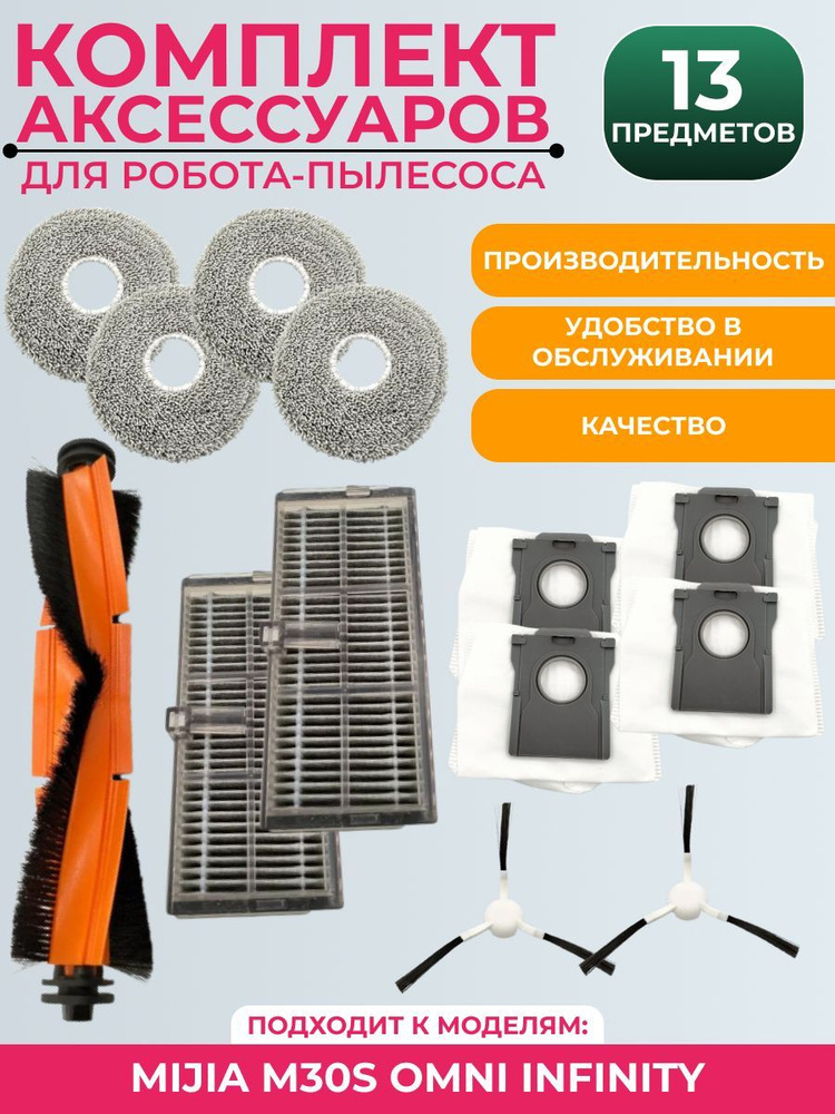 Комплект аксессуаров для робота пылесоса Xiaomi , Mijia M30s Omni Infinity (D103CN): Салфетка-микрофибра #1
