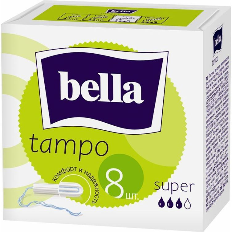 Тампоны Bella Tampo Premium Comfort Super без аппликатора 8 шт #1