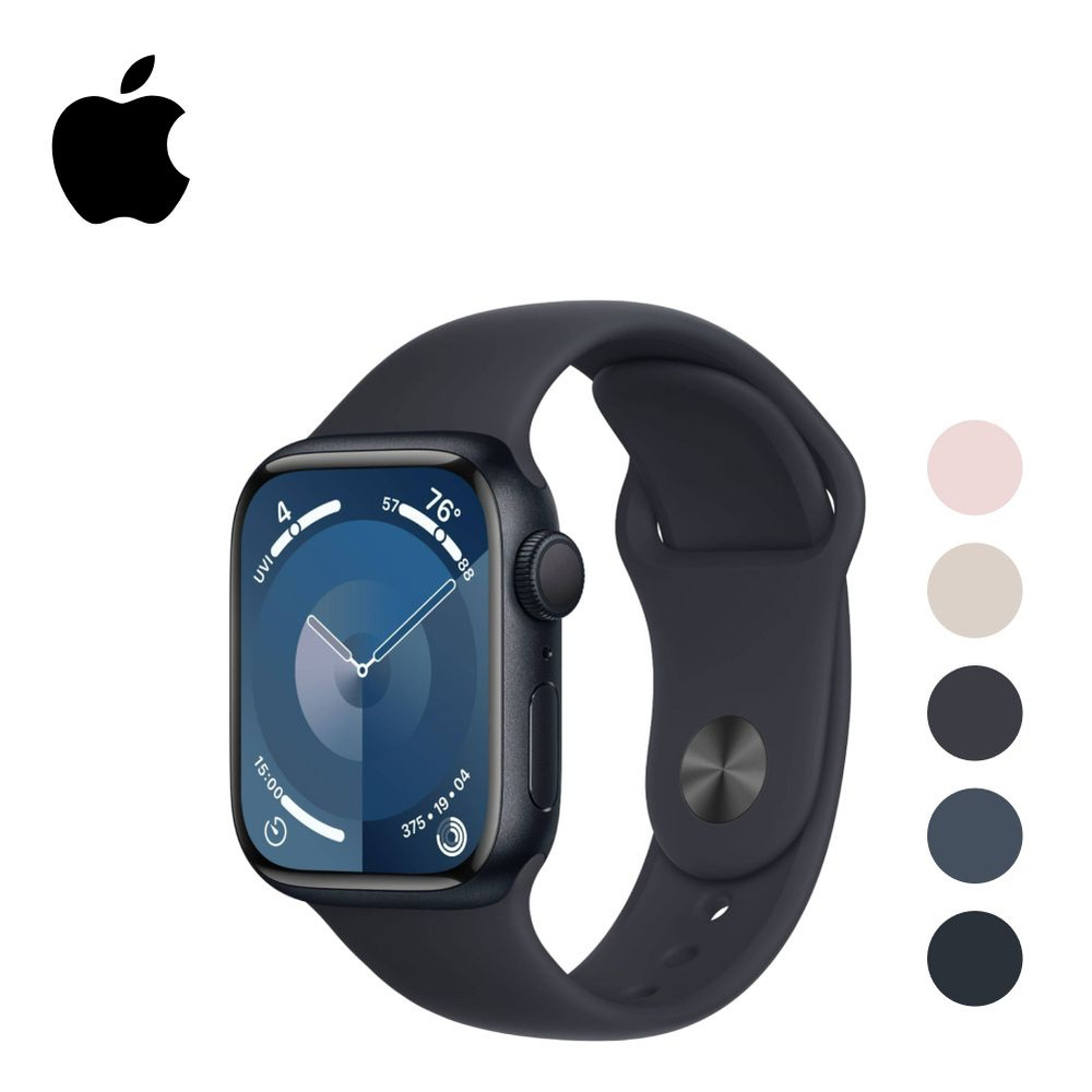 Умные часы Apple Watch Series 9 GPS 41mm Midnight Aluminium Case with Midnight Sport Band - S/M  #1