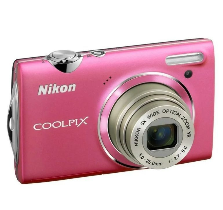 Nikon Coolpix S5100 Pink Цифровой компактный фотоаппарат купить на