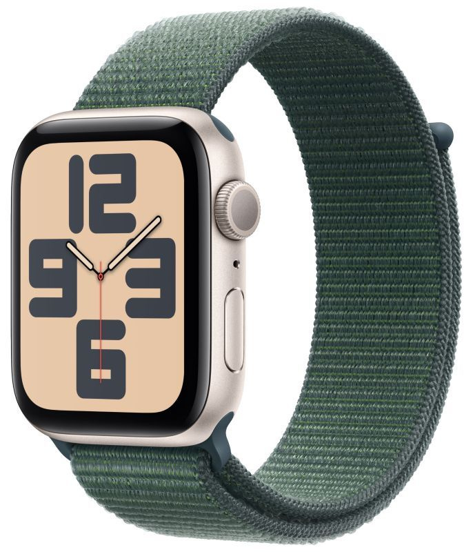 Умные часы Apple Watch SE 2024 44mm, Сияющая звезда, Starlight Green loop #1