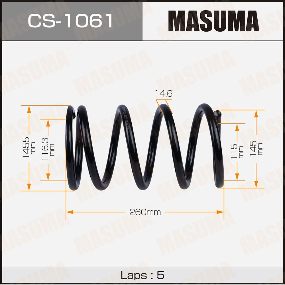 Пружина подвески Toyota RAV4/ ACA25W, ACA26W / RAV4 (EURO) задняя Masuma MASUMA CS-1061  #1