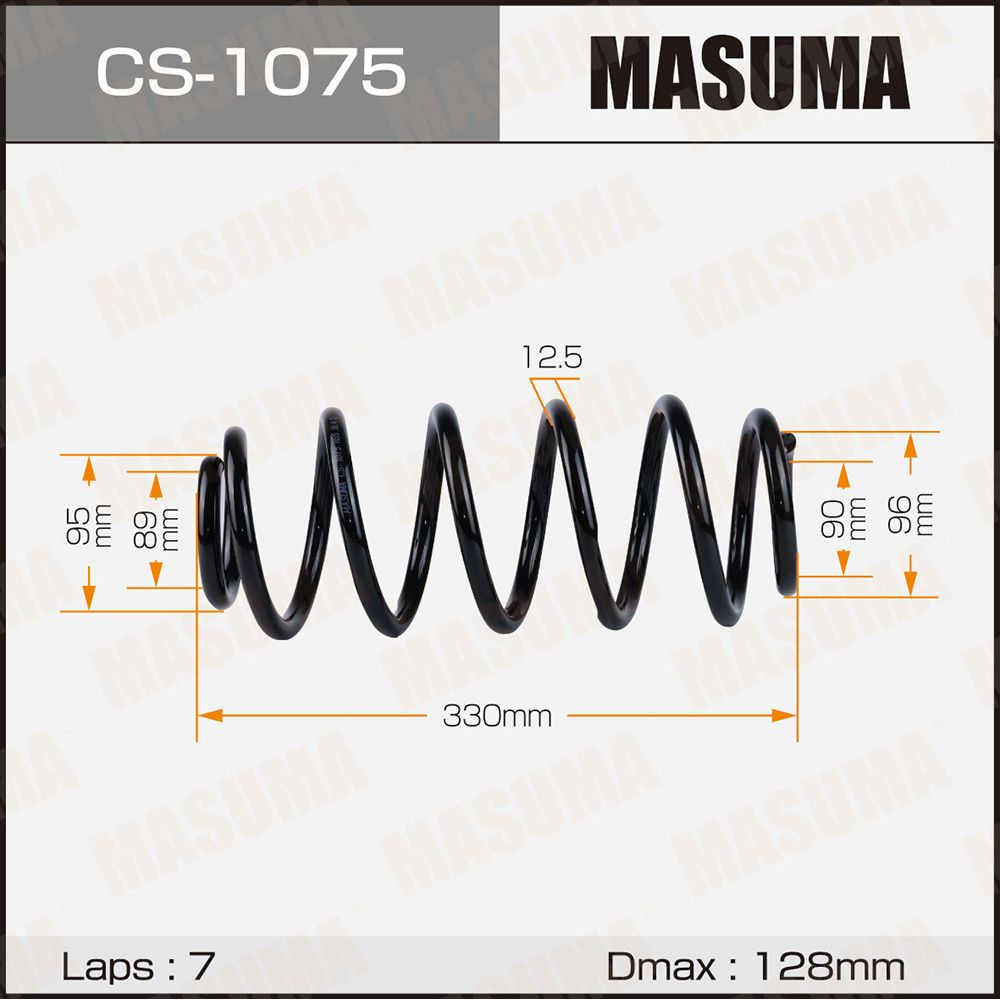 Пружина подвески TOYOTA COROLLA (E150) 06-13, AURIS 07- задняя MASUMA MASUMA CS-1075  #1