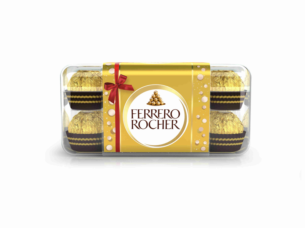 Конфеты шоколадные в коробке Ferrero Rocher, с начинкой из крема и лесного ореха, 200 г  #1