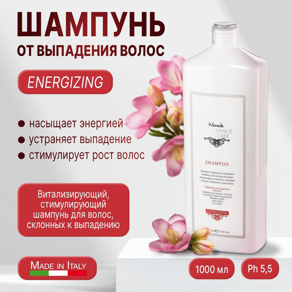 Energizing Витализирующий стимулирующий шампунь для волос, склонных к выпадению Ph 5,5 1000 мл  #1