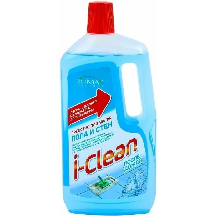 Средство для мытья пола и стен Romax "I-Clean", После дождя, для пола и стен, 1 л  #1