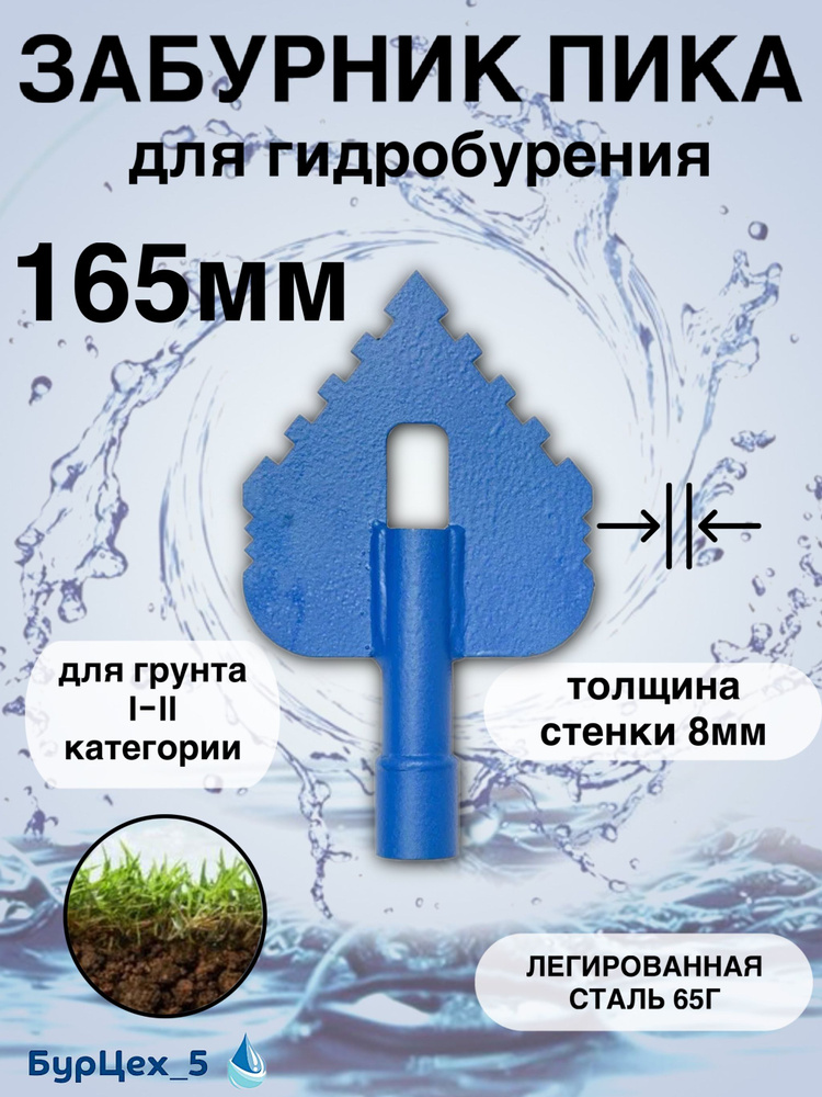 Забурник 165 мм для гидробурения абиссинской скважины #1