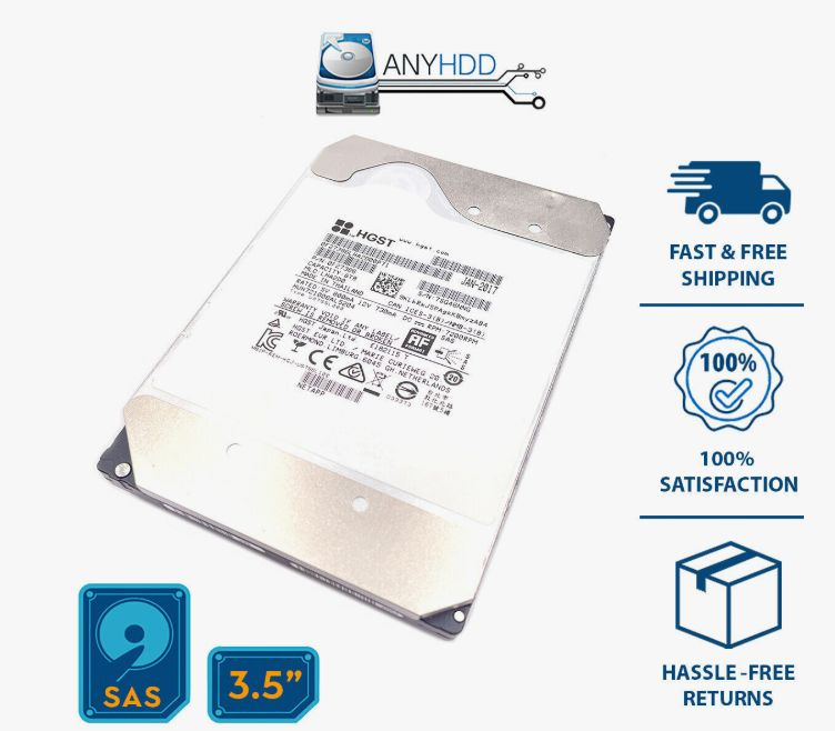 HGST 8 ГБ Внутренний жесткий диск (HUH728080AL5200) HDD 8 ГБ