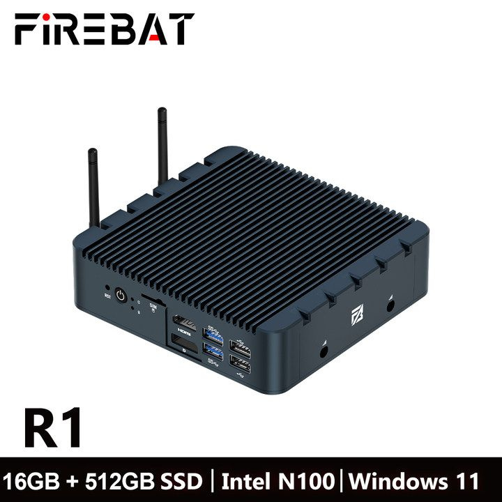 FIREBAT Мини-ПК (Intel Processor N100, RAM 16 ГБ, SSD 512 ГБ