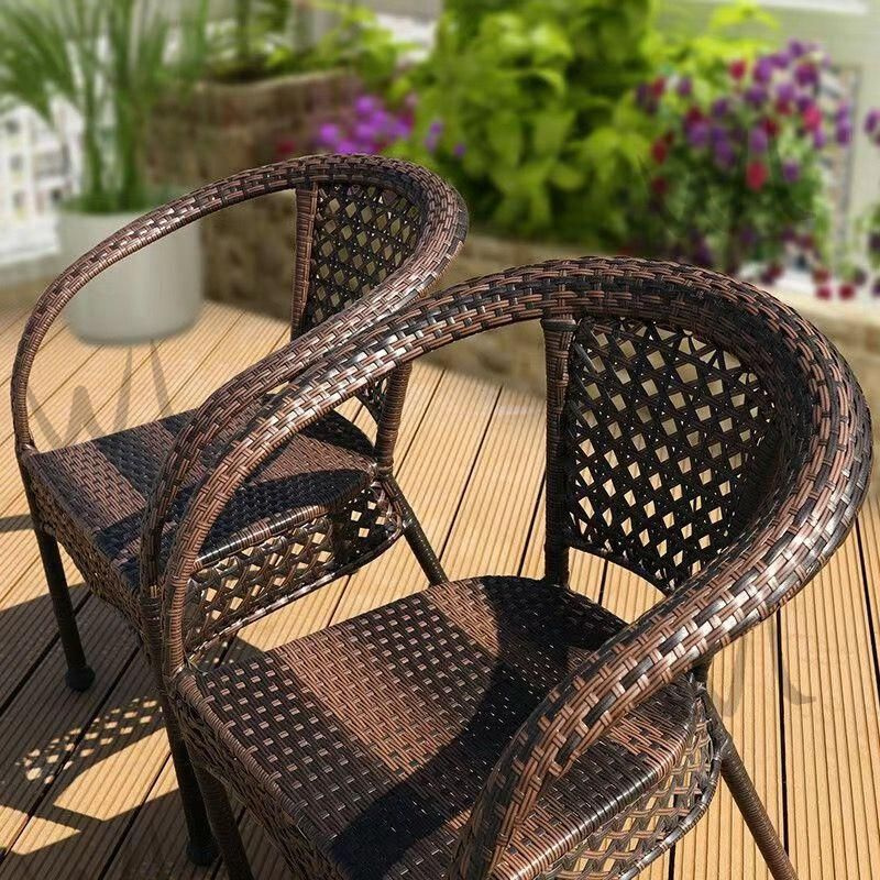 Садовый стул, Искусственный ротанг (пластик), 52х55х78 см, 2 шт купить ...