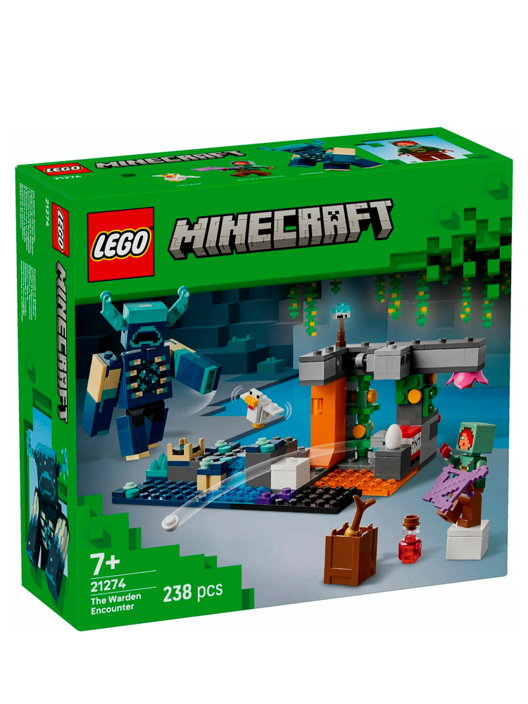 Конструктор LEGO MINECRAFT Встреча с надзирателем, 238 Деталей, возраст 7+, 21274 #1