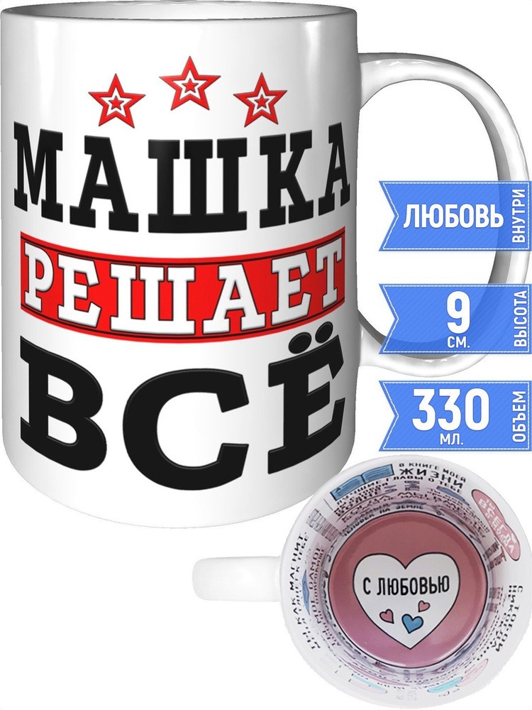 Кружка Машка решает всё - с любовью внутри #1