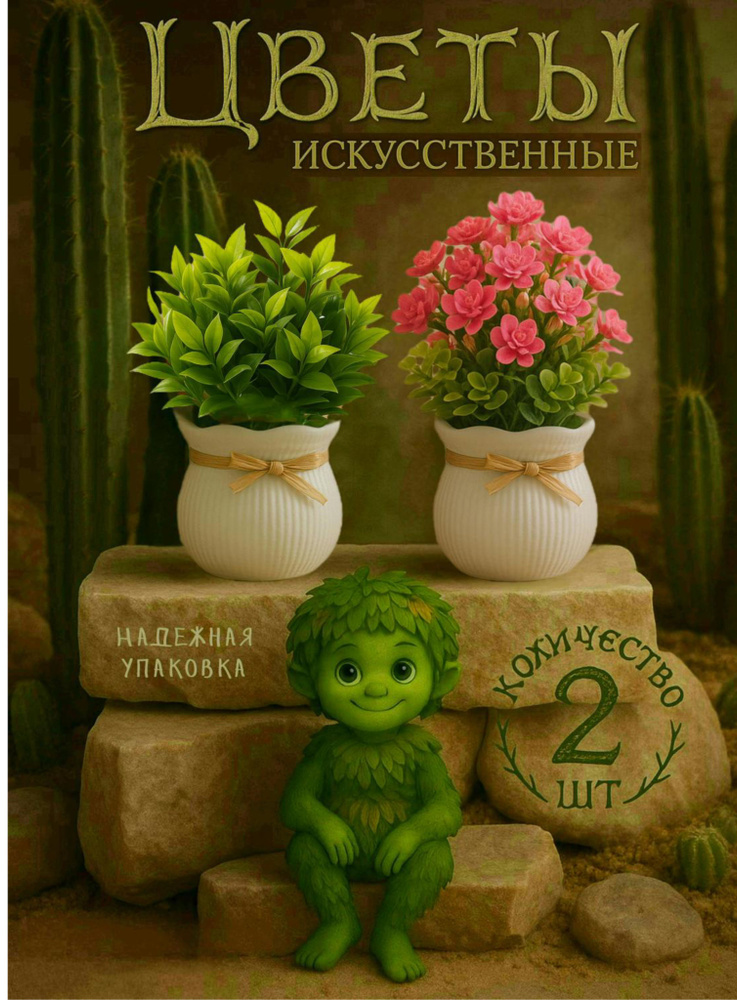 Милый леший Искусственные цветы,2шт #1